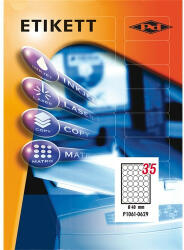 PD Office Etikett címke pd 40 mm kör 100 ív 3500 db/doboz (S1305)