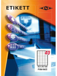 PD Office Etikett címke pd 52.5x29.7 mm szegély nélküli 100 ív 4000 db/doboz (2005078)