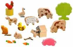 JEUJURA Figurine din lemn pentru truse Animale de fermă 20 piese (DDJ8270)
