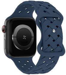 Beline óraszíj Apple Watch szilikon szőtt 42/44/45/49mm kék box