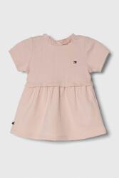 Tommy Hilfiger baba pamut ruha rózsaszín, mini, harang alakú - rózsaszín 92 - answear - 26 990 Ft