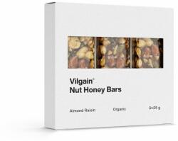 Vilgain Nut Honey Bar BIO mandula és mazsola 75 g (3 x 25 g)