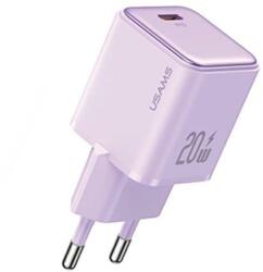 USAMS 1xUSB-C PD20W (csak fej) PD3.0 gyors töltés lila X-ron Series CC183TC03 (US-CC183)