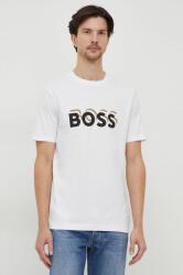 BOSS pamut póló fehér, férfi, nyomott mintás - fehér XXL - answear - 23 990 Ft