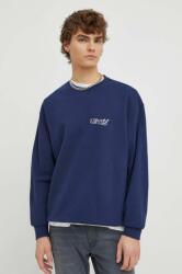 Levi's pamut melegítőfelső sötétkék, férfi, nyomott mintás - sötétkék XXL