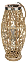 Gehlmann Rattan lantern, üveg belsővel, 20x20x46cm