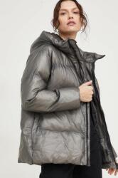 Answear Lab rövid kabát női, ezüst, téli - ezüst L