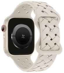 Beline óraszíj Apple Watch szilikon szőtt 38/40/41mm bézs /starlight box