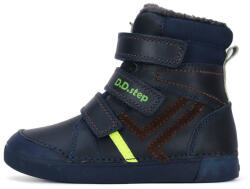 D.D.Step DDstep kisfiú téli cipő, kék színben, neonzöld csíkkal 29 (938386-4)