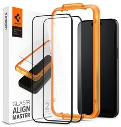 Spigen Alm Glass FC iPhone 15 Pro Max 6.7" 2 db edzett üveg fekete keretes AGL06875