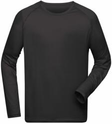 James & Nicholson Bluză sport cu mânecă lungă pentru bărbați JN522 - Neagră | S (1-JN522-1793517)