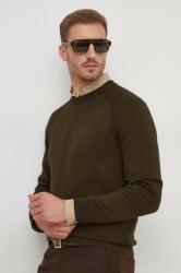 HUGO BOSS gyapjúkeverék pulóver könnyű, férfi, barna - barna S