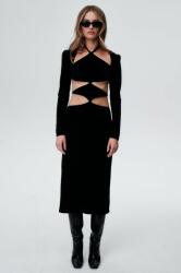 Undress Code ruha fekete, midi, egyenes - fekete M - answear - 49 990 Ft