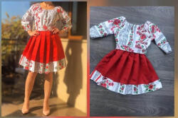 Ie Traditionala Kids Rochita stilizata cu motive traditionale Elena 2 - ietraditionala - 156,00 RON