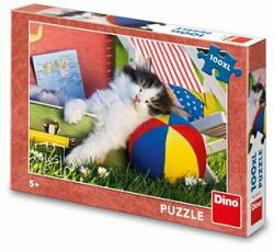 Dino Puzzle Dino Kitten Resting 100 XL de piese (343542) Puzzle