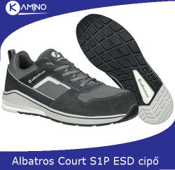 Albatros Court szürke S1P ESD HRO SRC munkavédelmi cipő (ALB-647630-48)