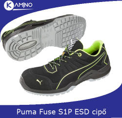 PUMA Fuse Green S1P ESD munkavédelmi cipő (PUM-644210-49 S1P)