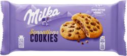Milka Cookies Sensations keksz alpesi tejcsokoládé darabokkal és tejcsokoládés töltelékkel 156 g - online
