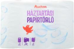 Auchan Kedvenc háztartási papírtörlő 3 rétegű 4 tekercs 50 lap