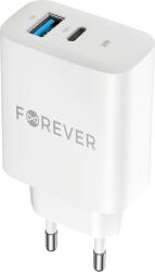 Forever Incarcator Retea Forever TC-07-30AC, 30W, 3A, 1 x USB-A - 1 x USB-C, Alb