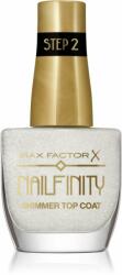 MAX Factor Nailfinity Shimmer Top Coat zselés fedő körömlakk a csillogó fényért árnyalat 102 Starry Veil 12 ml