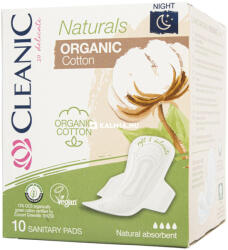 Cleanic Naturals Organic Cotton éjszakai egészségügyi betét 10 db