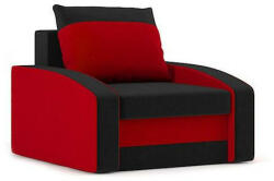  HEWLET fotel, normál szövet, hab töltőanyag, szín - fekete / piros