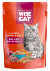 Wise Cat cat, hrana umeda pentru pisici cu vita in sos - 24x100 g