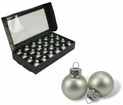 Karácsonyi üveggömb kicsi 24db/csom ezüst (20-1115)