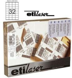 Etilux Etichete autoadezive 32/A4, 52, 5 x 35 mm, 200 coli/top, ETILASER - albe (30900045) - pcone