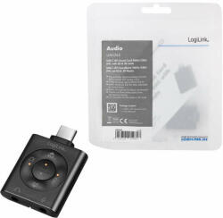 LogiLink USB 3.2 audioadapter EQ-val, USB-C/M - 2x3, 5 mm/F, 7.1 c (UA0365)