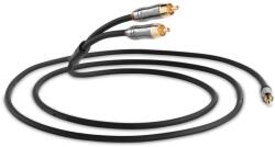 QED Кабел QED - Performance J2P, 2x RCA/3.5 mm, 3 m, черен (QE6501)