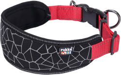 Rukka Pets Rukka Pets Rukka® Cube Soft Zgardă roșie/neagră pentru câini - Mărimea M: 30-50 cm circumferința gâtului, B 25 mm