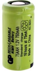 GP 2/3 AA akku NiMH 1.2V 750 mAh, Flat-Top, GP Batteries GP75AAH
