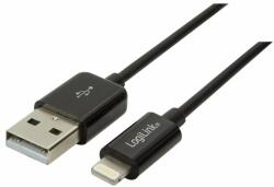 LogiLink USB to Lightning Cable, black color, 0.18m (UA0240) (UA0240)