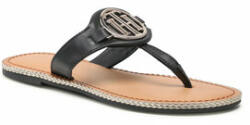 Tommy Hilfiger Flip flop Essential Leather Flat Sandal Negru