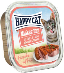 Happy Cat 12x100g Happy Cat Minkas Duo pástétom & falatkák tálcás nedves macskatáp- Vegyes csomag (5 változattal
