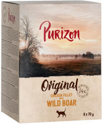 Purizon 6x70g Purizon Adult Csirkefilé & vaddisznó gabonamentes nedves macskatáp - zooplus - 4 690 Ft