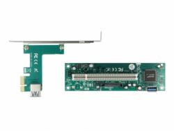 Delock 90065 1xPCI 32 Bit 60cm-es USB kábel csatlakozású PCI Express x1 Riser kártya (90065) - mentornet