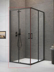 Radaway Premium Pro Black KDD 90 balos zuhanykabinajtó átlátszó üveggel, fekete profil 1017090-54-01L (1017090-54-01L)
