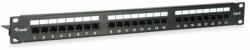 Equip Patch panel - 135425 (24 port, Cat6, árnyékolatlan, fekete) (135425) - mentornet