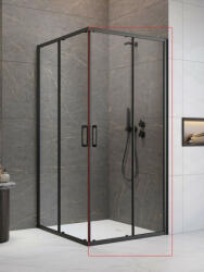 Radaway Premium Pro Black KDD 100 jobbos zuhanykabinajtó átlátszó üveggel, fekete profil 1017100-54-01R (1017100-54-01R)