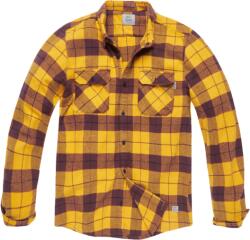 Vintage Industries Sem, cămașă de flanelă, carouri galbene