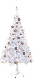 vidaXL Brad de Crăciun artificial cu LED-uri&globuri 150 cm 380 ramuri (3077579) - comfy