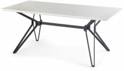 Halmar Étkezőasztal Pascal 160 - fehér fényű / fekete