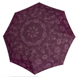 Doppler bordó / rózsaszín virágmintás automata esernyő 7441465vi