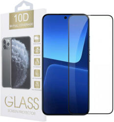 Xiaomi 13 5G üvegfólia, tempered glass, előlapi, 10D, edzett, hajlított, fekete kerettel