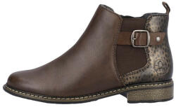 RIEKER Ghete dama, Rieker, Z4965-25-Maro, casual, piele naturala, cu toc, maro (Marime: 36)