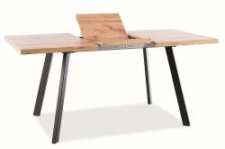 Signal Brick étkező asztal fekete láb/ artisan tölgy asztallap (120(160)X80)