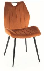 SIGNAL MEBLE Arco Velvet étkező szék fekete láb/ fahéj 4215
